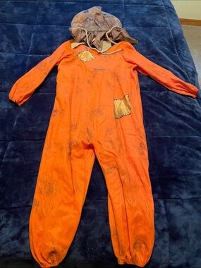 Kids Orange Sam One-Piece Costume with detachable Hood L 10-12